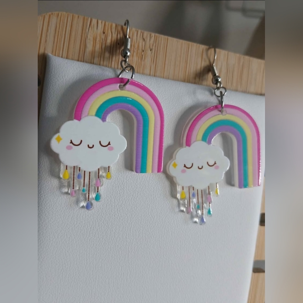 2/$10 New Rainbow Cloud Earrings Womens Jewelry Accessories Teen Girls